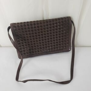 Vintage Varon brown leather and suede shoulder bag